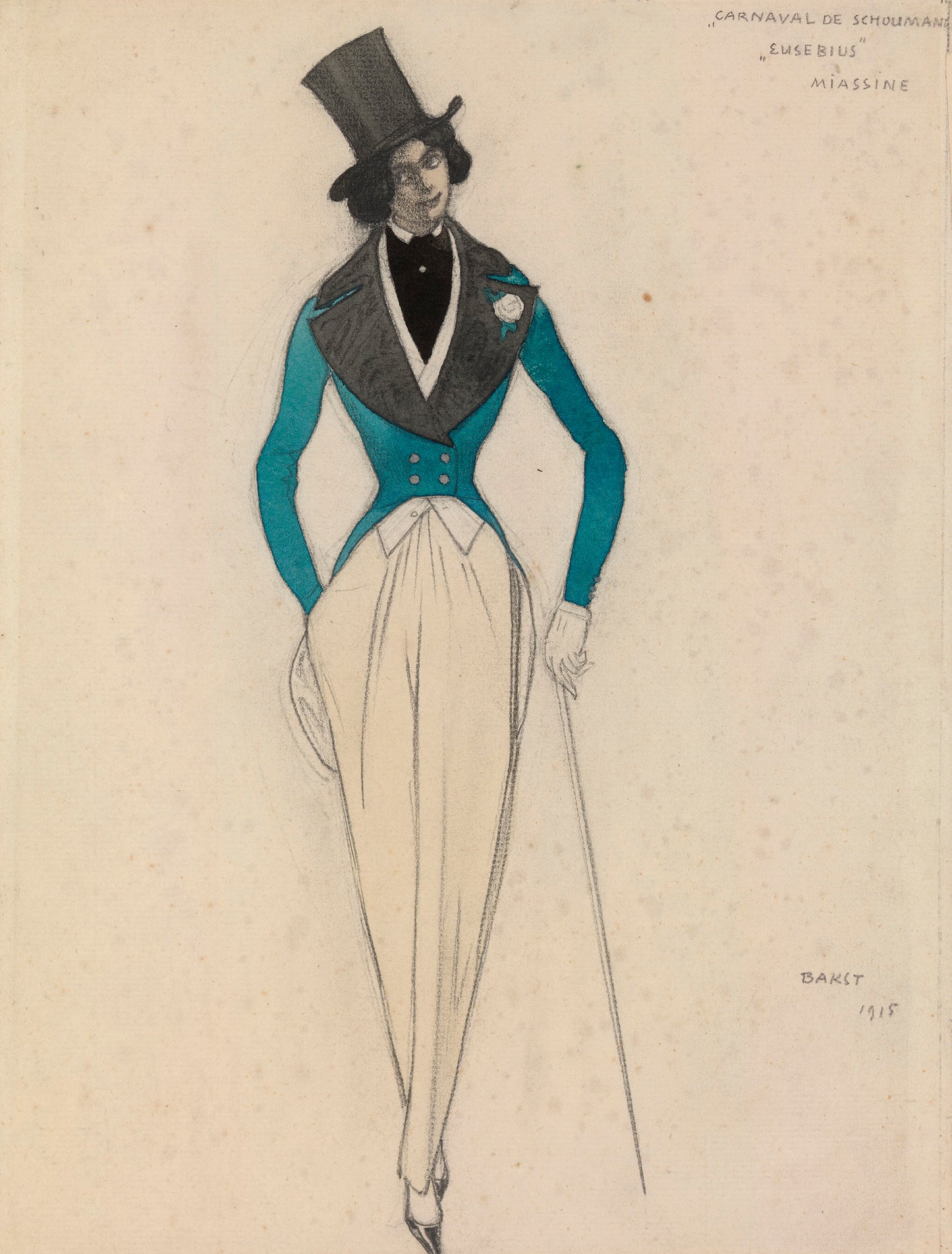  for the Robert Schumann Ballet “Carnaval” by Leon Bakst,A3(16x12")Poster