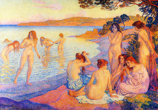 The Burning Time, vintage artwork by Theo van Rysselberghe, 12x8" (A4) Poster
