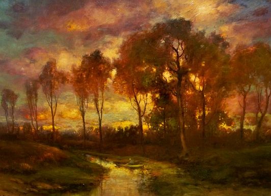Last Glow on the Passaic by Charles P. Appel,A3(16x12")Poster