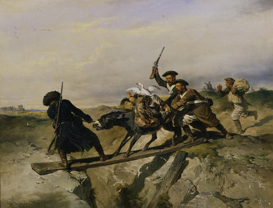 On the Requisition, vintage artwork by Joseph Strassgschwandtner, 12x8" (A4) Poster