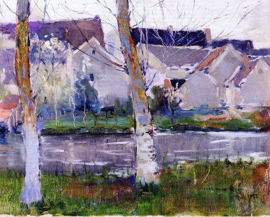 Study of Houses at Gres, France, vintage artwork by Charles Rollo Peters, 12x8" (A4) Poster