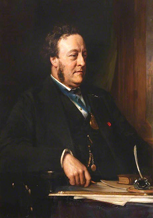 Charles Barry Junior, PRIBA, vintage artwork by Lowes Cato Dickinson, A3 (16x12") Poster Print