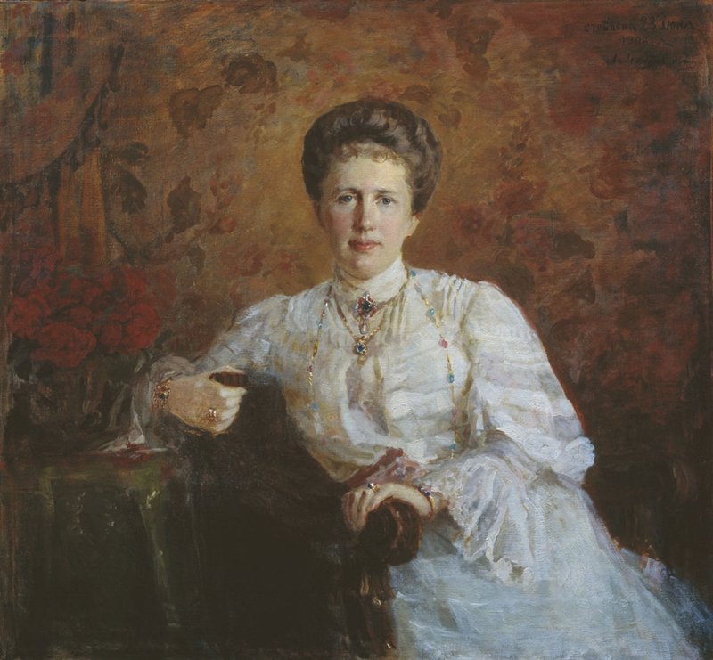 Portrait of Grand Duchess Elisabeth, vintage artwork by Alexander Leontovsky, 12x8" (A4) Poster