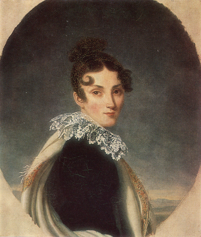 Portrait of Maria Olsufieva, vintage artwork by Henri-François Riesener, 12x8" (A4) Poster