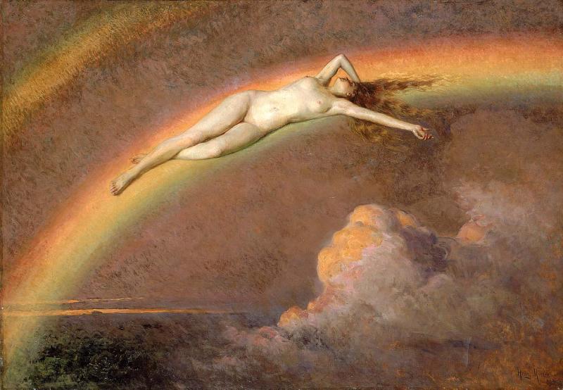 The Spirit of the Rainbow, vintage artwork by Henry Mosler, 12x8" (A4) Poster