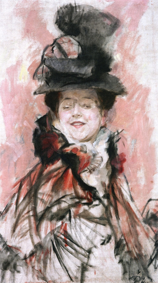 Study for a Portrait of Anna Červená, vintage artwork by Luděk Marold, 12x8" (A4) Poster