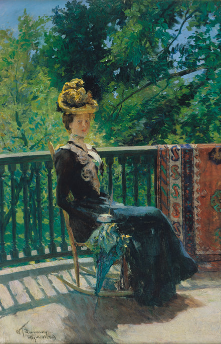 Seated Woman with a Parasol by William Thomas Smedley,A3(16x12")Poster