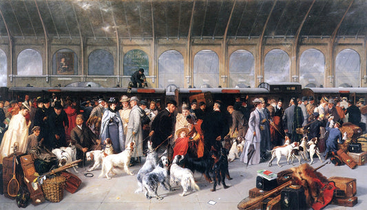 Going North, King's Cross Station, vintage artwork by George Earle, 12x8" (A4) Poster