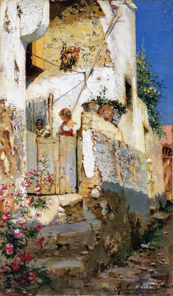 Young Girl on Capri by Rubens Santoro,A3(16x12")Poster