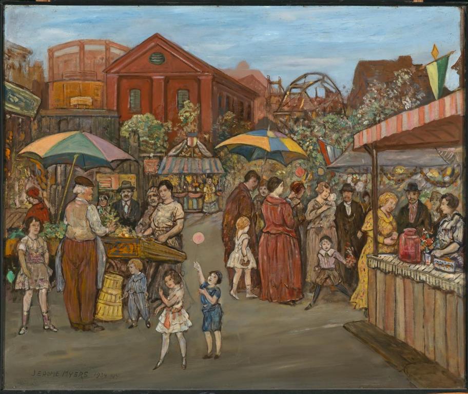 Italians in Jefferson Park by Jerome Myers,A3(16x12")Poster
