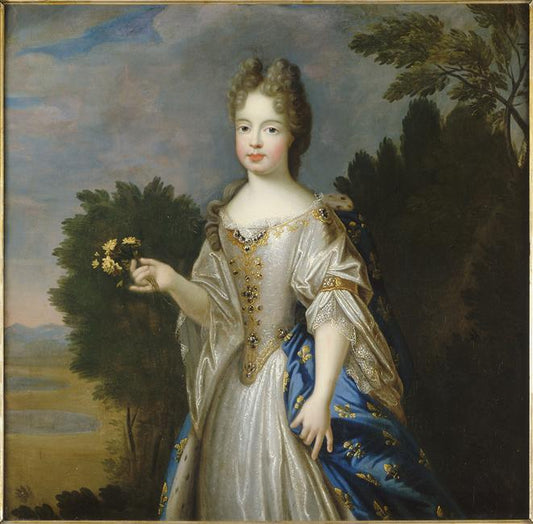 Marie-Adelaïde de Savoie, duchesse de Bourgogne at the age of 15, vintage artwork by Pierre Gobert, 12x8" (A4) Poster