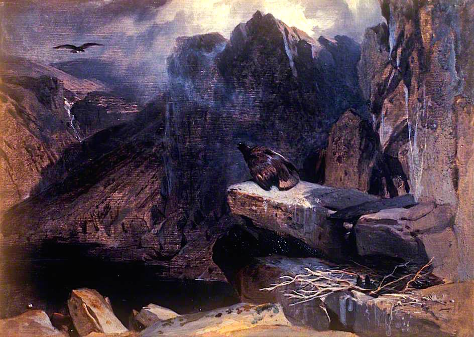 The Eagle's Nest, vintage artwork by Sir Edwin Landseer, A3 (16x12") Poster Print