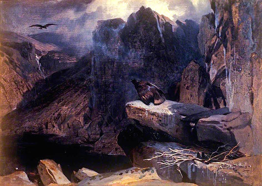 The Eagle's Nest, vintage artwork by Sir Edwin Landseer, A3 (16x12") Poster Print