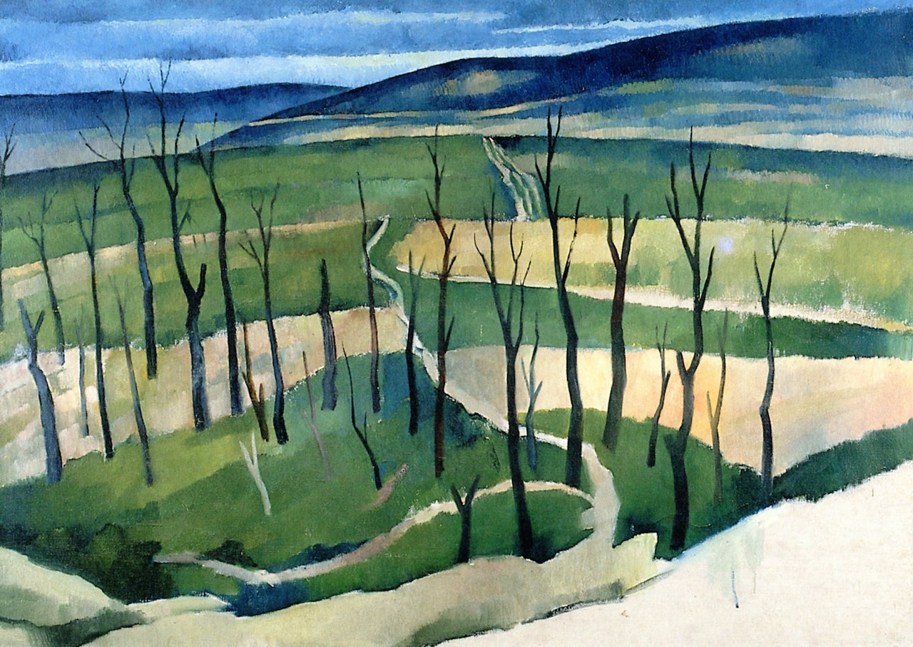 Shattered Forest, vintage artwork by Adolf Erbslöh, 12x8" (A4) Poster