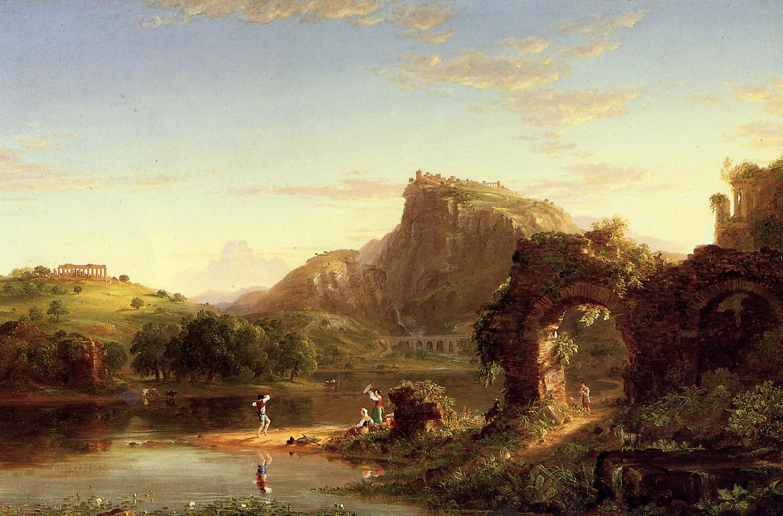 L'Allegro, vintage artwork by Thomas Cole, A3 (16x12") Poster Print