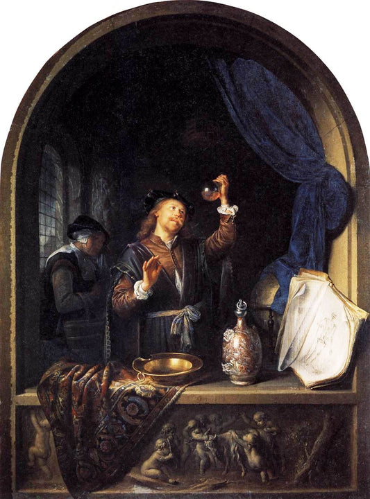 The Physician, vintage artwork by Gerrit Dou, 12x8" (A4) Poster