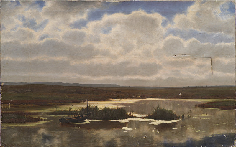 Lake with Moss, vintage artwork by Vilhelm Groth, 12x8" (A4) Poster