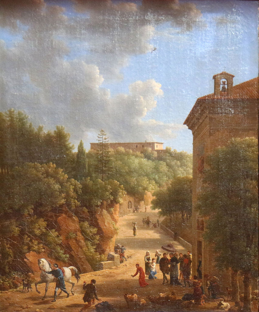 Scene of Italian Life, vintage artwork by Jean-Joseph-Xavier Bidauld, 12x8" (A4) Poster