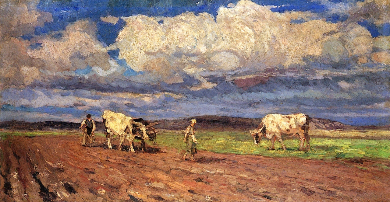 Plowing the Fields by Beppe Ciardi,16x12(A3) Poster