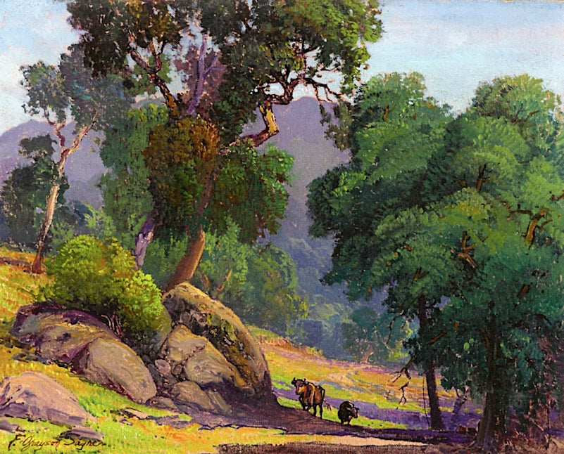 Pastoral II, vintage artwork by Fred Grayson Sayre, 12x8" (A4) Poster