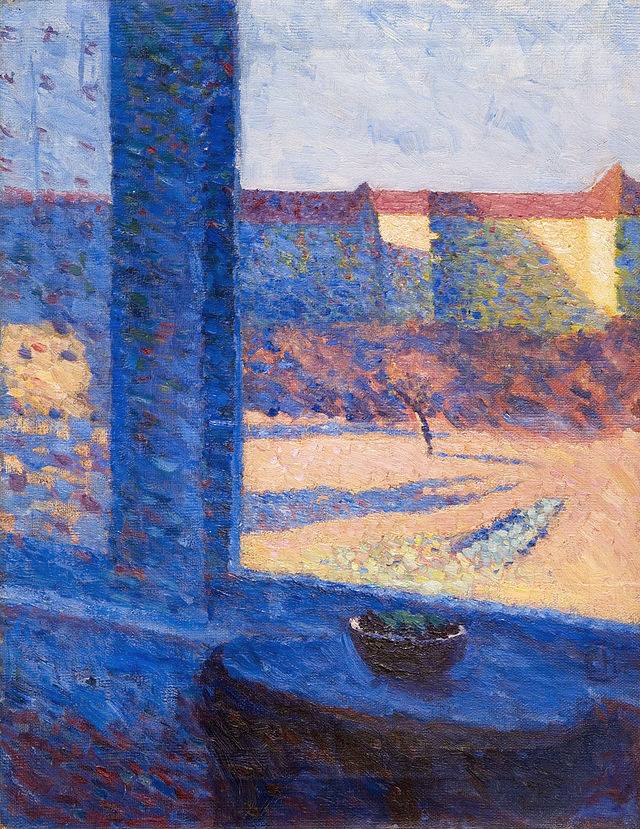 View from the Window, vintage artwork by Curt Herrmann, 12x8" (A4) Poster
