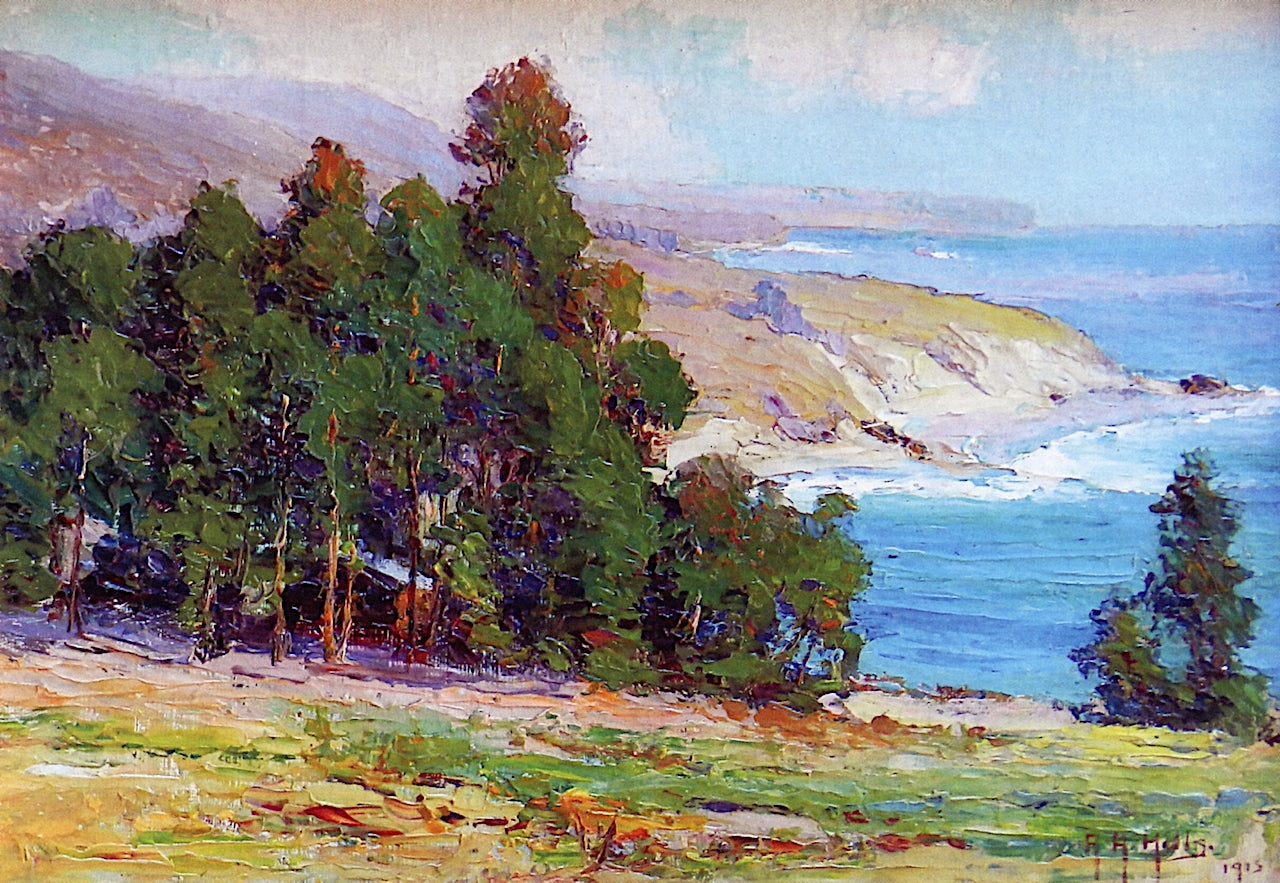 July Afternoon, Laguna Beach, vintage artwork by Anna Althea Hills, 12x8" (A4) Poster