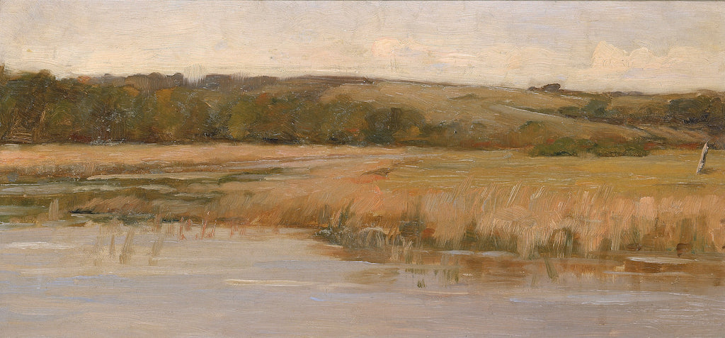 Hill and Marshland, vintage artwork by Max Weyl, 12x8" (A4) Poster