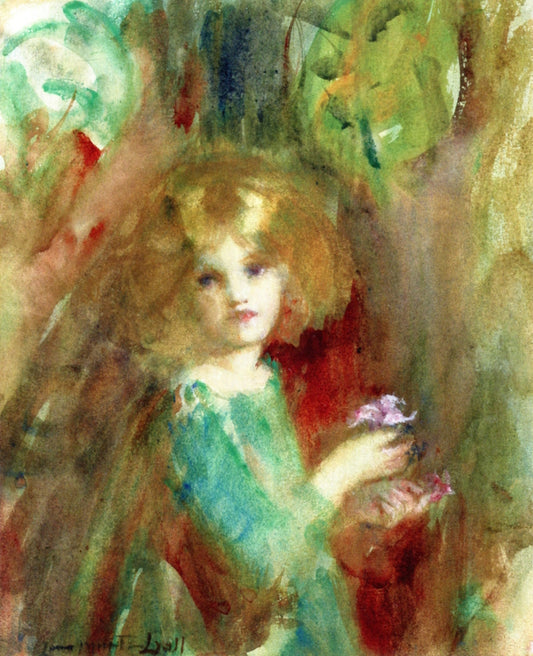 Elaine Schaeffer, vintage artwork by Laura Muntz Lyall, 12x8" (A4) Poster