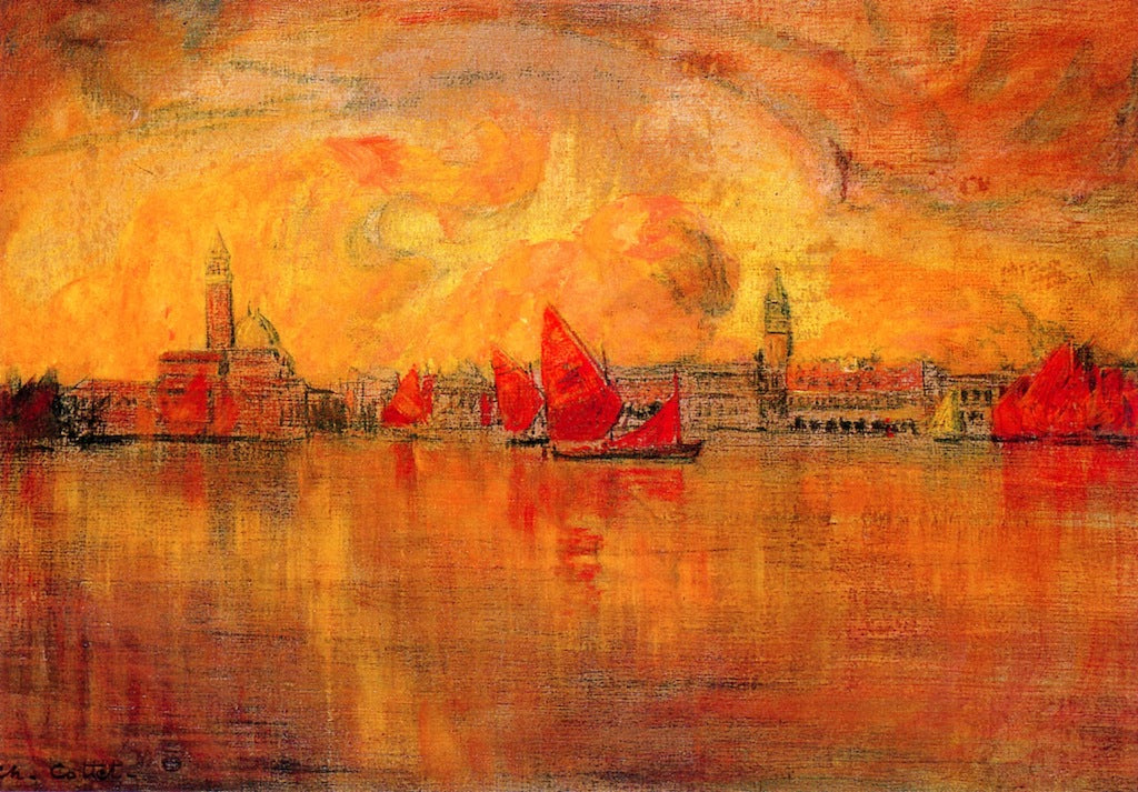 View of Venice from the Sea by Charles Cottet,A3(16x12")Poster