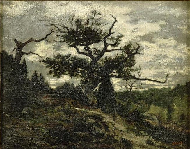 In the Forest of Fontainbleau, vintage artwork by Antoine-Louis Barye, A3 (16x12") Poster Print