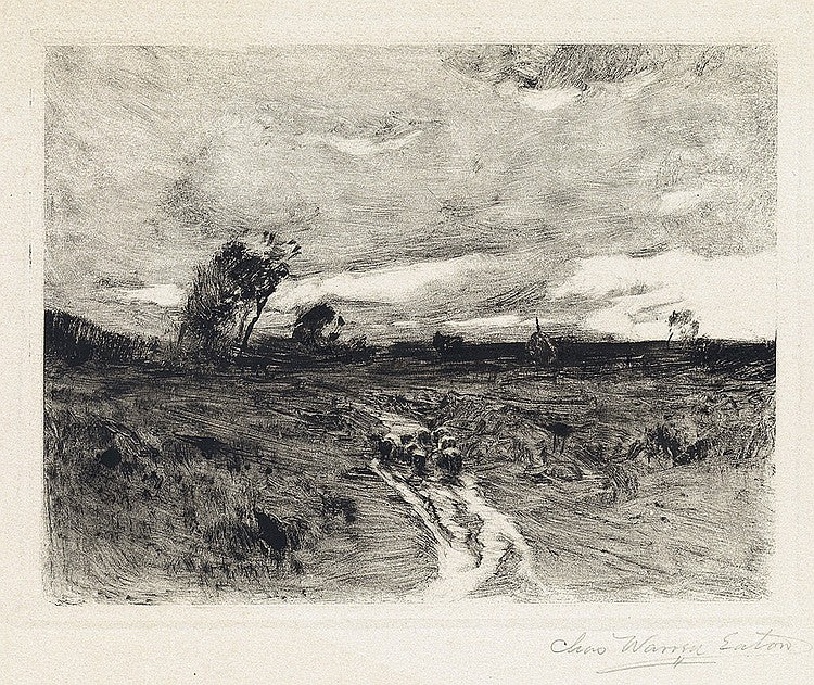 On the Path, vintage artwork by Charles Warren Eaton, 12x8" (A4) Poster