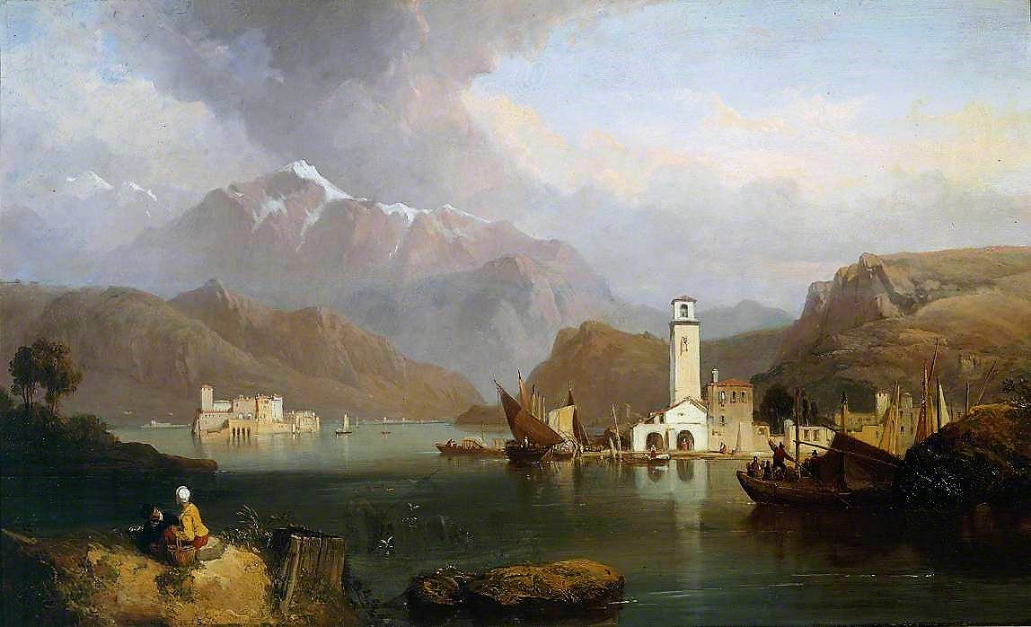Lake Como, vintage artwork by Clarkson Frederick Stanfield, A3 (16x12") Poster Print