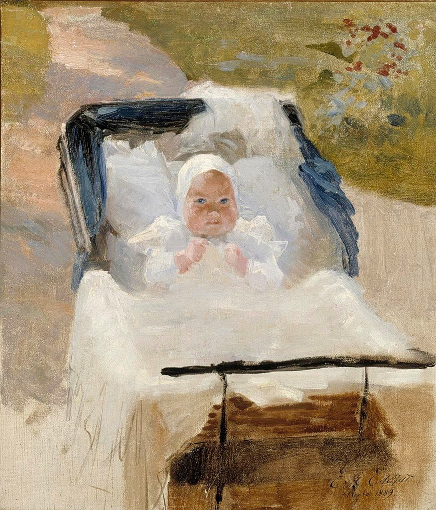 he Artist´s Son Erik in his Perambulator by Albert Edelfelt,A3(16x12")Poster