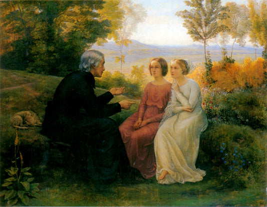 Poem of the Soul 09, The Grain of Wheat, vintage artwork by Louis Janmot, A3 (16x12") Poster Print
