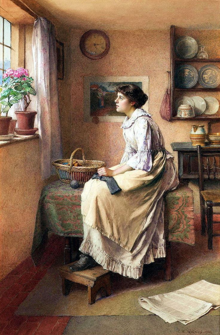 In the Time of War, vintage artwork by Charles Edward Wilson, 12x8" (A4) Poster
