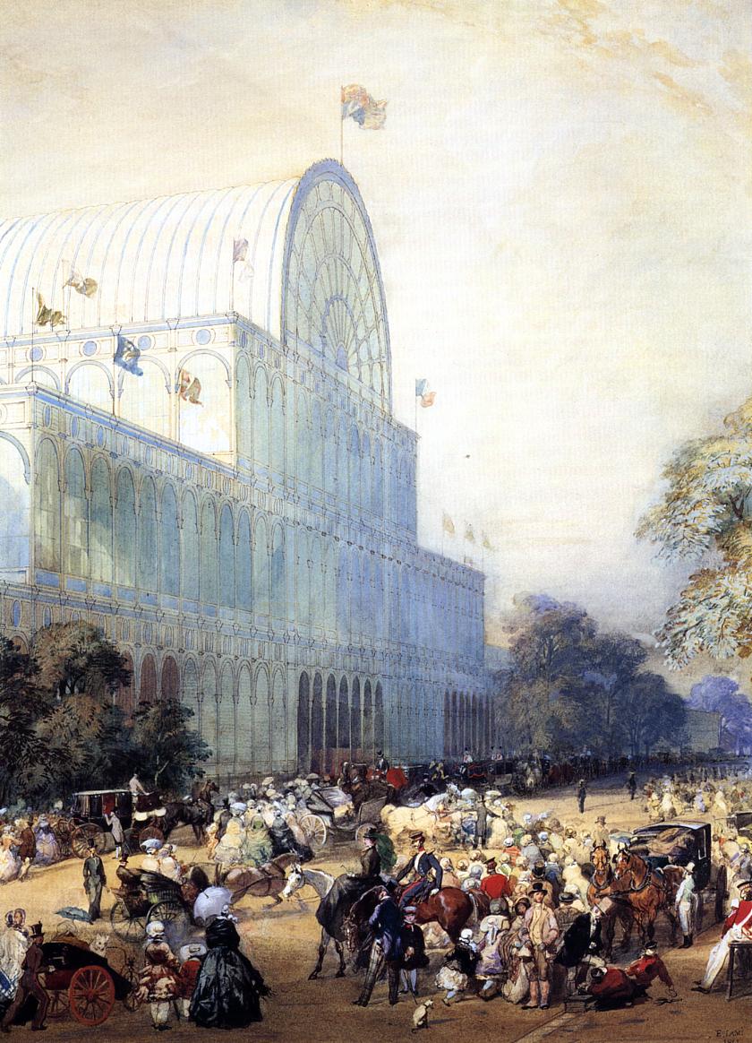 The Inauguration of Crystal Palace, vintage artwork by Eugene Louis Lami, A3 (16x12") Poster Print
