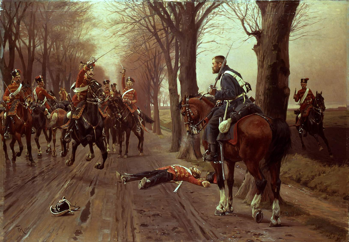 En helt fra 1864, vintage artwork by Frants Peter Didrik Henningsen, 12x8" (A4) Poster