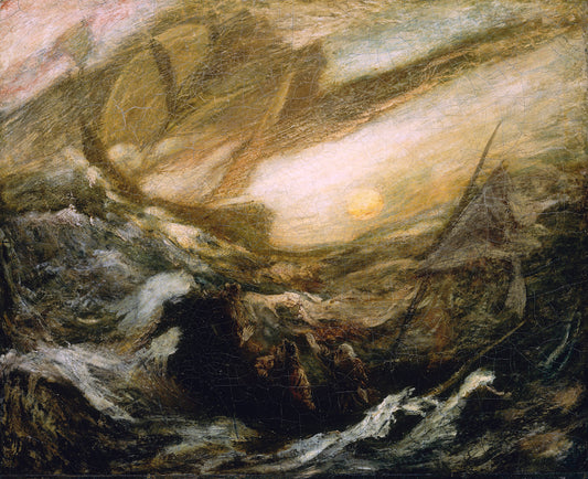 Flying Dutchman, vintage artwork by Albert Pinkham Ryder, 12x8" (A4) Poster