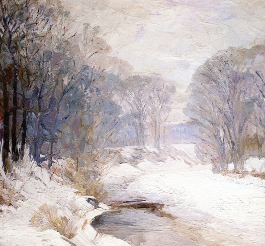 Winter Moods, vintage artwork by Albert Henry Krehbiel, 12x8" (A4) Poster