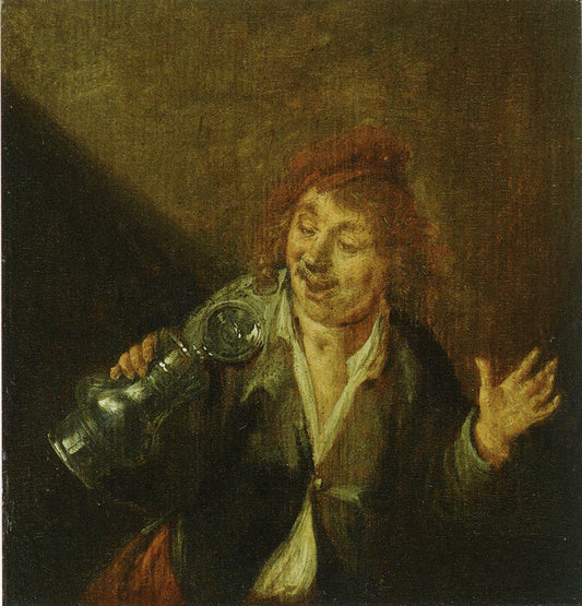 The Peasant, vintage artwork by Jan Miense Molenaer, 12x8" (A4) Poster