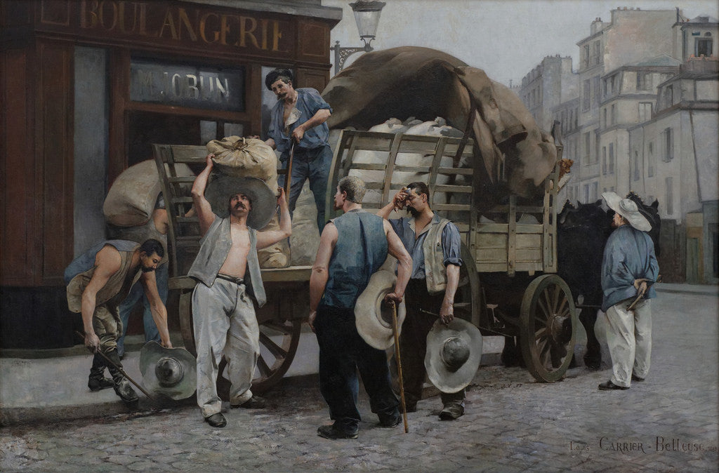 Flour Carriers, Paris, vintage artwork by Louis-Robert Carrier-Belleuse, 12x8" (A4) Poster