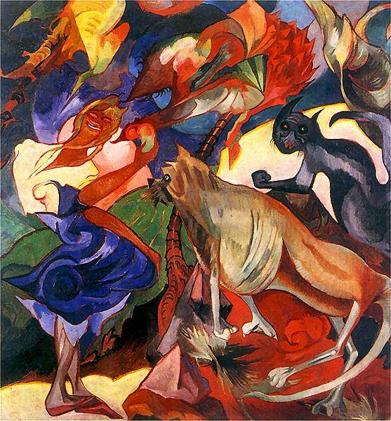 Mary and Burek in Ceylon by Stanislaw Witkiewicz,16x12(A3) Poster