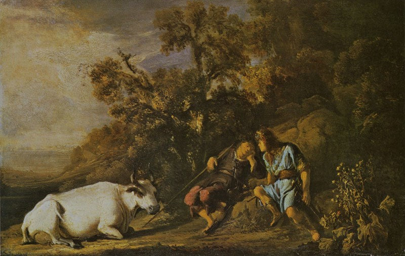 Mercury, Argos and Io, vintage artwork by Govaert Flinck, 12x8" (A4) Poster