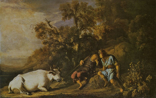 Mercury, Argos and Io, vintage artwork by Govaert Flinck, 12x8" (A4) Poster