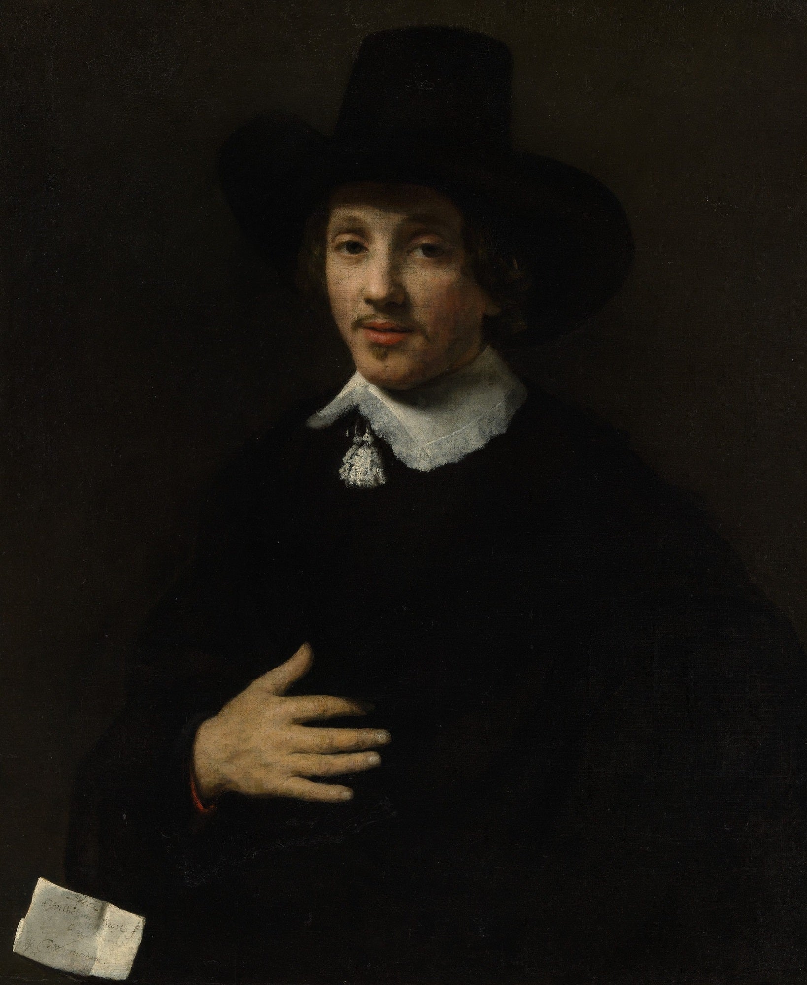 Self Portrait ?, vintage artwork by Willem Drost, 12x8" (A4) Poster