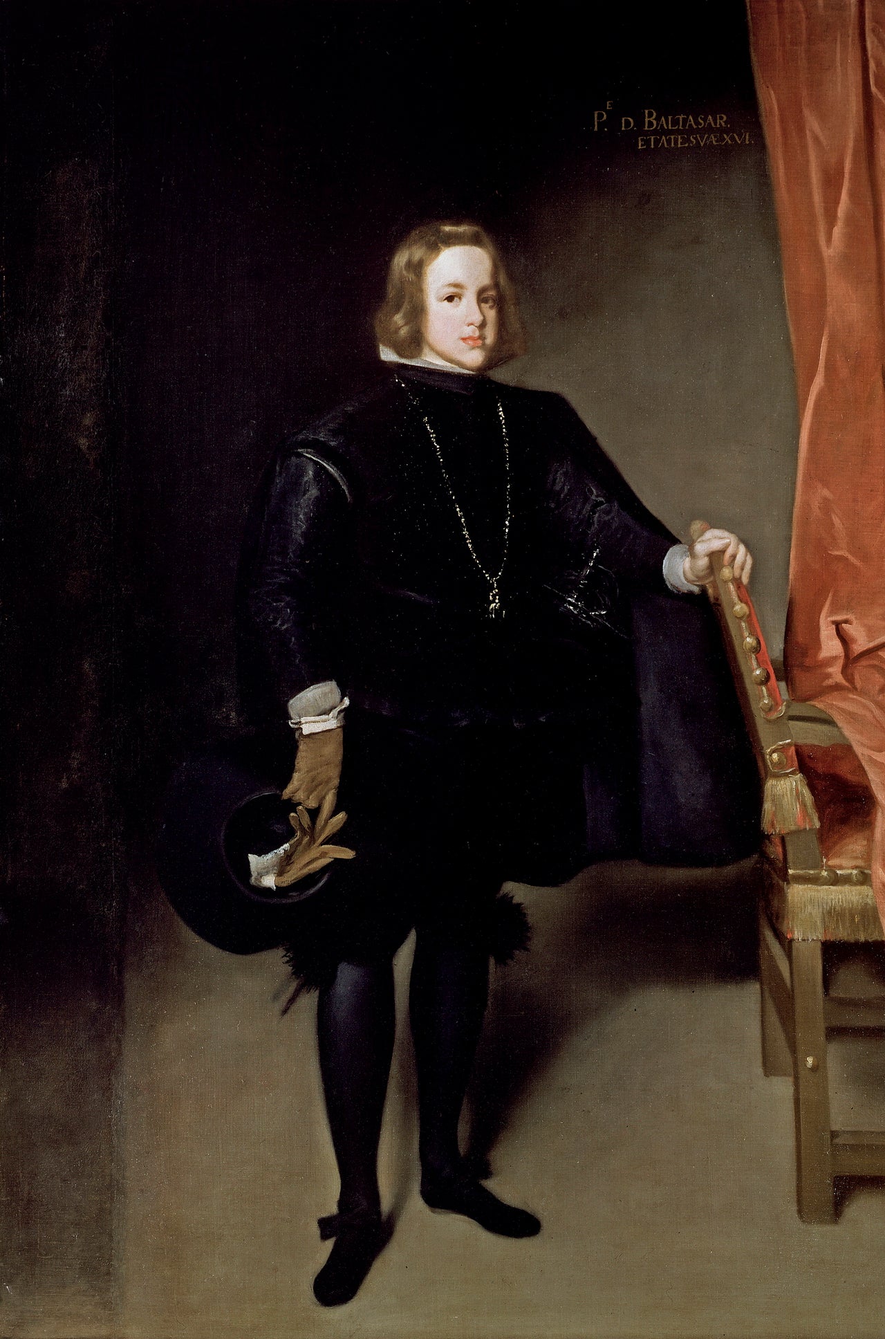 Prince Baltasar Carlos, vintage artwork by Juan Bautista Martinez del Mazo, 12x8" (A4) Poster