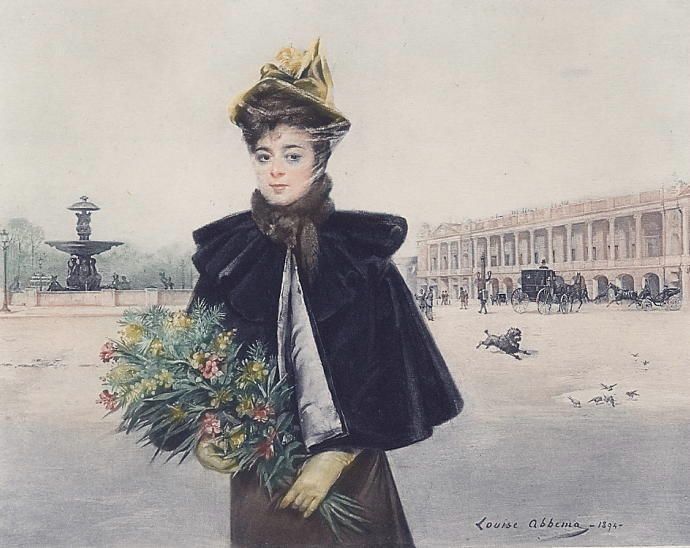 April Morning, Place de la Concorde by Louise Abbema,A3(16x12")Poster