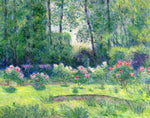 Monet's Rose Garden at Giverny, vintage artwork by Blanche Hoschede-Monet, 12x8" (A4) Poster