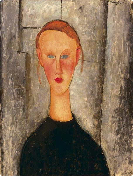 Girl with Blue Eyes by Amedeo Modigliani,16x12(A3) Poster
