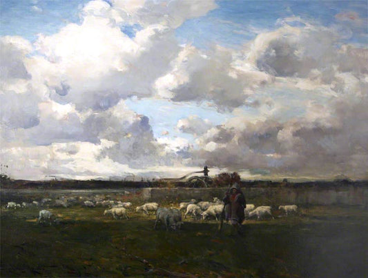 Tangiers, Morocco, vintage artwork by Edmund Aubrey Hunt, 12x8" (A4) Poster